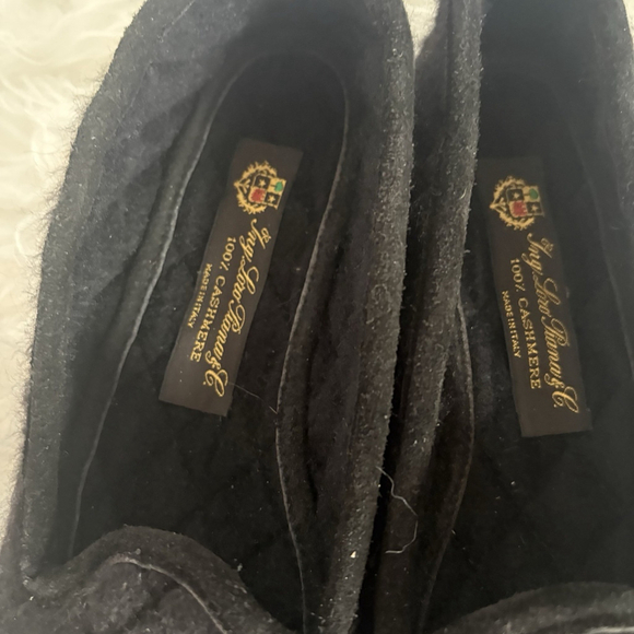 Loro Piana 100% Cashmere Slippers Quilted House Shoes Size 39/US 8-8.5 - Picture 3 of 9